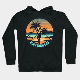 Surf Masters , Hello Summer Vintage Funny Surfer Riding Surf Surfing Lover Gifts Hoodie